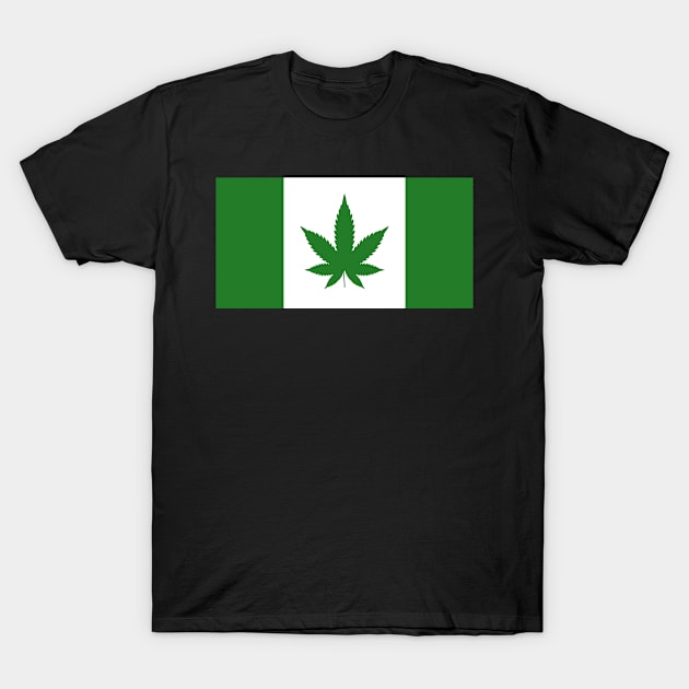 canada flag hemp weed 420 pothead gift T-Shirt by MrTeee